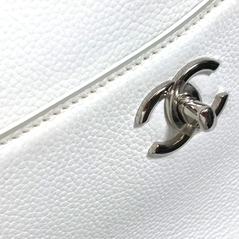 CHANEL A69931 CC ココマーク ネオエグゼクティブ ラージ 2WAY ショルダーバッグ 肩掛け ハンドバッグ キャビアスキン レディース ホワイト - brandshop-reference