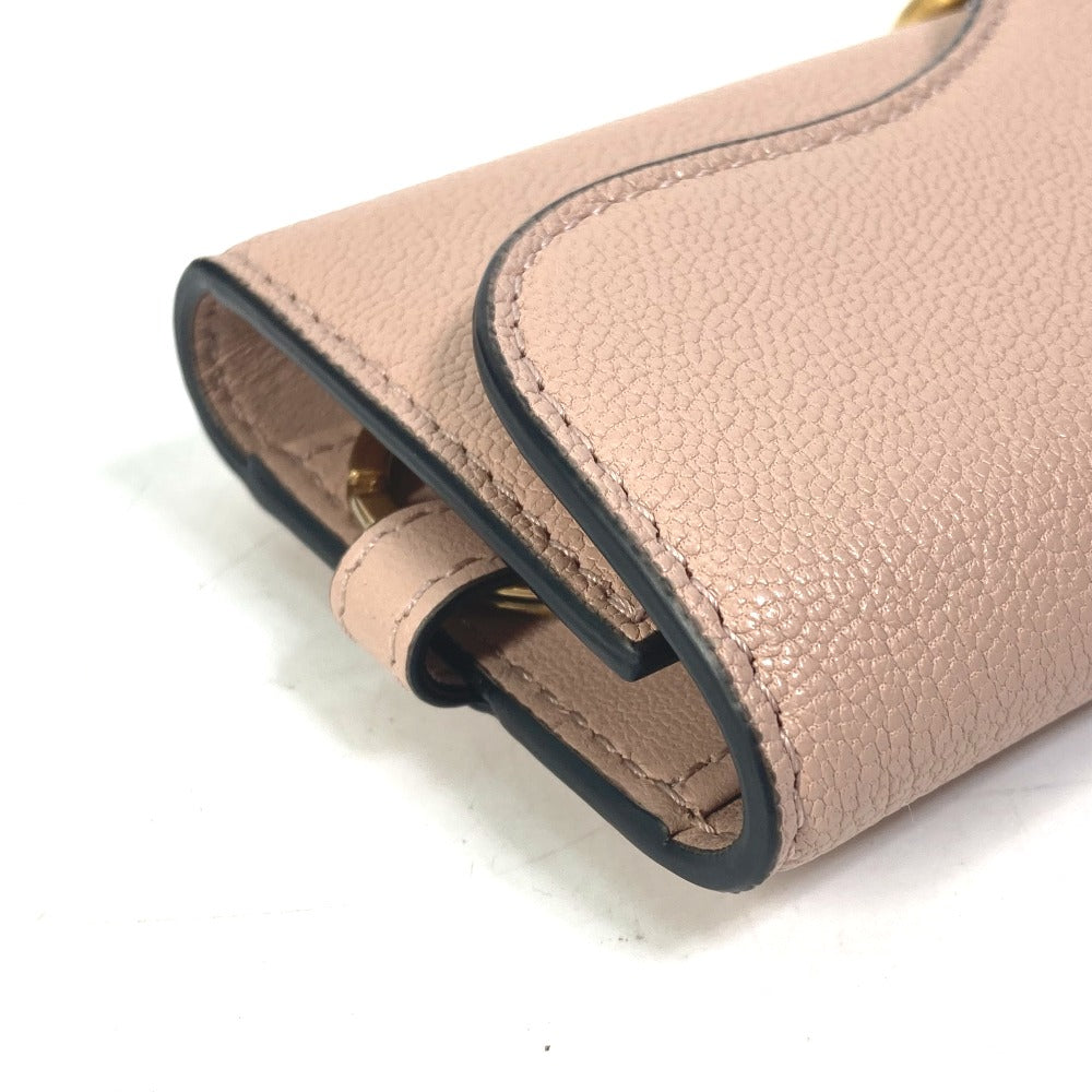 Dior S5695CCEH Saddle Key Case with 4 Keys and Key Ring, Leather, Women's, Pink