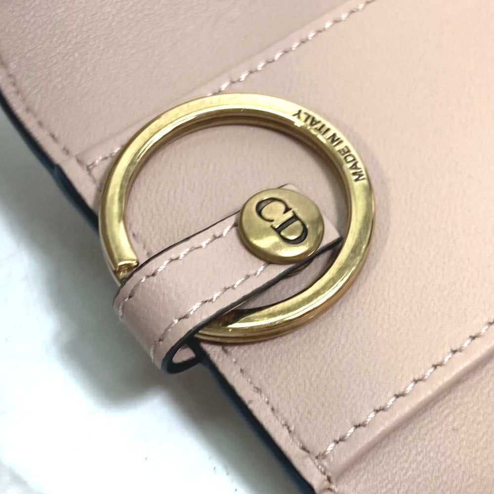 Dior S5695CCEH Saddle Key Case with 4 Keys and Key Ring, Leather, Women's, Pink