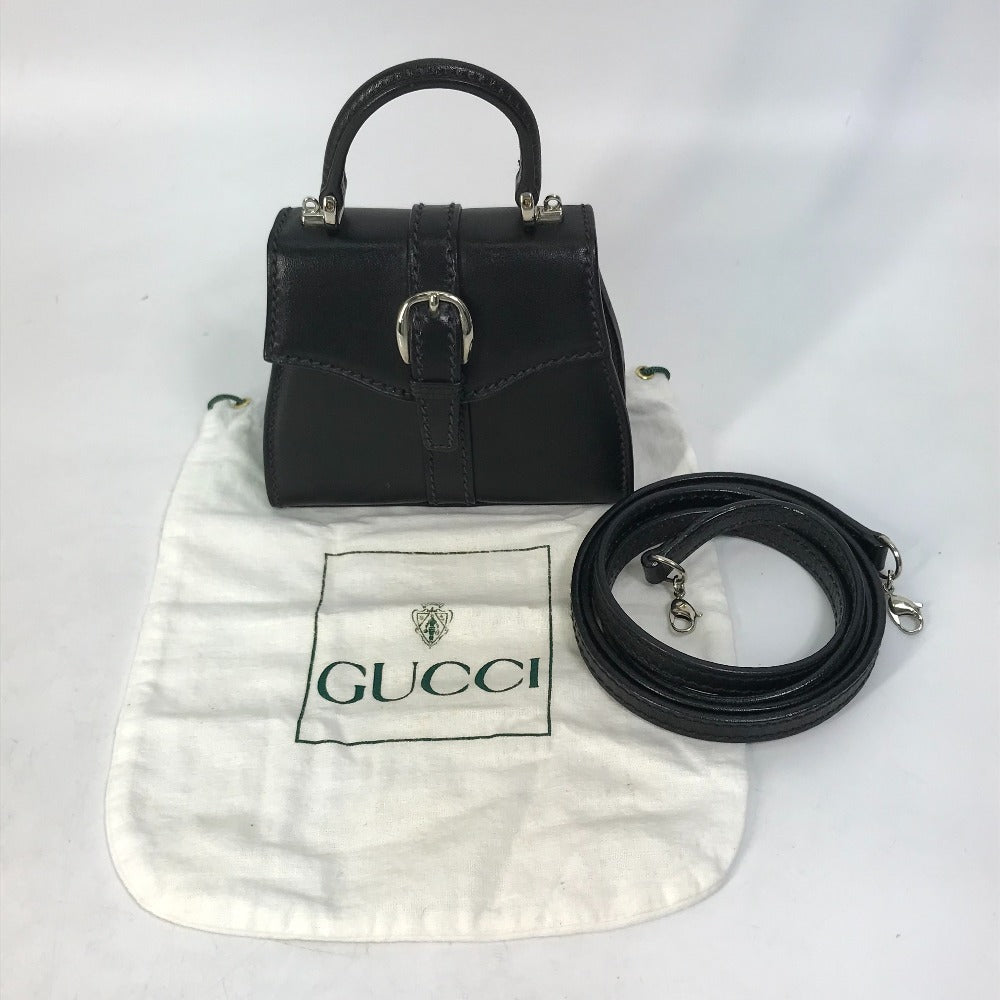 GUCCI 007.090.0234 Mini Bag Shoulder Bag Leather Women's Black