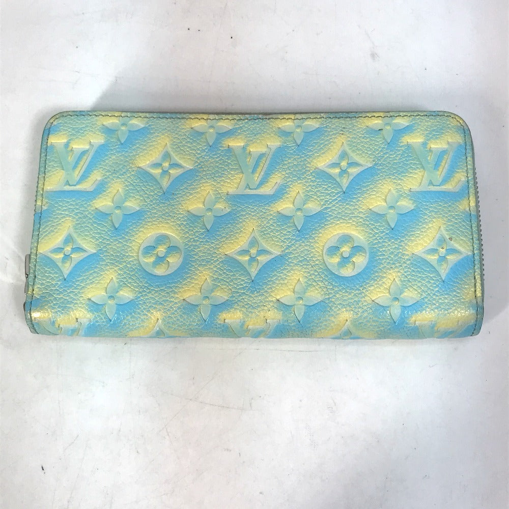 LOUIS VUITTON M81466 Monogram Empreinte Zippy Wallet, Round Zipper Long Wallet, Monogram Empreinte Leather, Women's, Vert d'Or Yellow