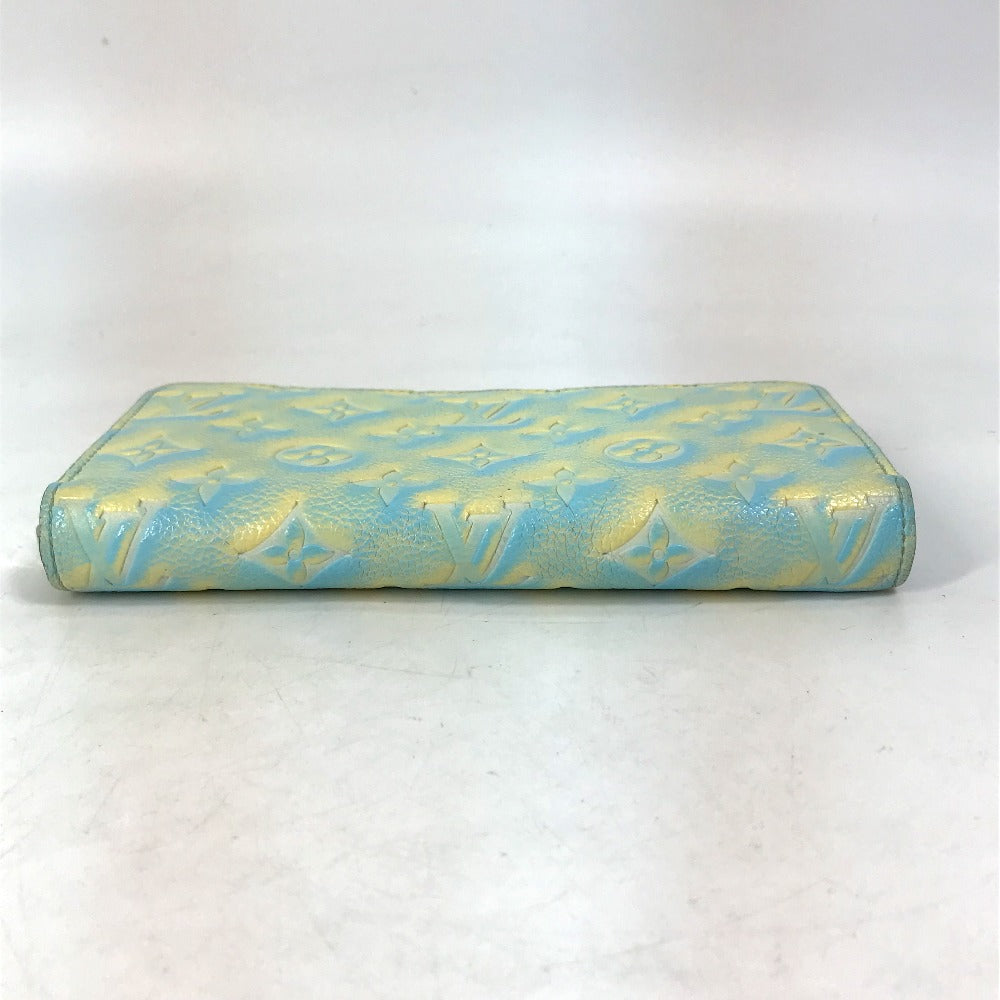 LOUIS VUITTON M81466 Monogram Empreinte Zippy Wallet, Round Zipper Long Wallet, Monogram Empreinte Leather, Women's, Vert d'Or Yellow
