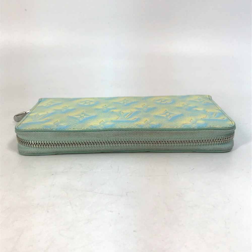LOUIS VUITTON M81466 Monogram Empreinte Zippy Wallet, Round Zipper Long Wallet, Monogram Empreinte Leather, Women's, Vert d'Or Yellow
