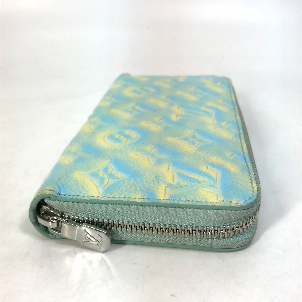 LOUIS VUITTON M81466 Monogram Empreinte Zippy Wallet, Round Zipper Long Wallet, Monogram Empreinte Leather, Women's, Vert d'Or Yellow