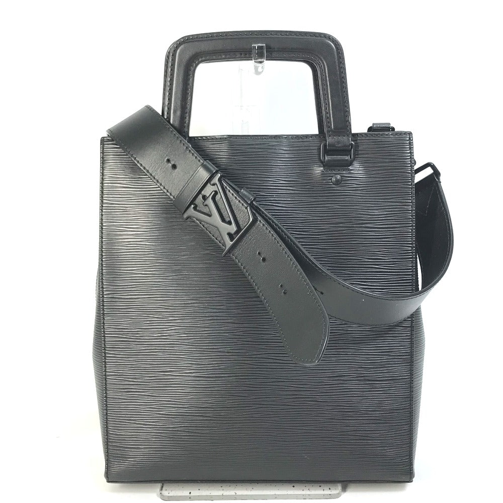 LOUIS VUITTON M58497 エピ 斜め掛け サックプラ フォールド 2WAY ショルダーバッグ カバン トートバッグ ハンドバッグ エピレザー レディース ブラック