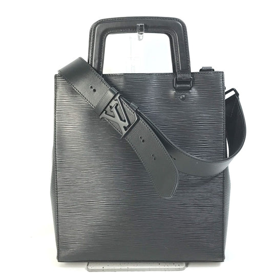 LOUIS VUITTON M58497 Epi Sac Plat Fold 2-Way Shoulder Bag, Tote Bag, Handbag, Epi Leather, Women's, Black