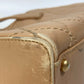 CHANEL CC Coco Mark Wild Stitch Vintage Boston Bag Shoulder Bag Handbag Leather Women's Beige