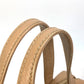 CHANEL CC Coco Mark Wild Stitch Vintage Boston Bag Shoulder Bag Handbag Leather Women's Beige