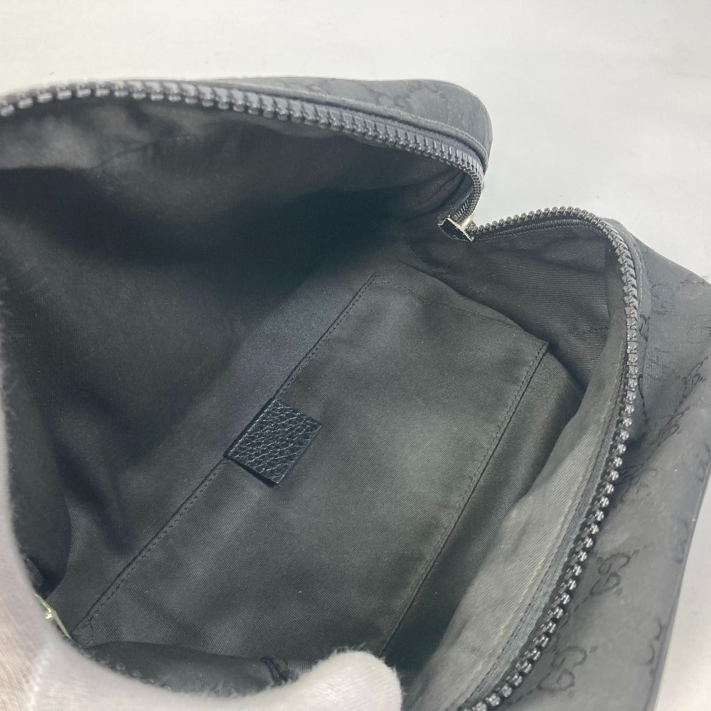 GUCCI 509643 GG Belt Bag, Body Bag, Waist Pouch, Crossbody Bag, Nylon Waist Bag, Men's, Black