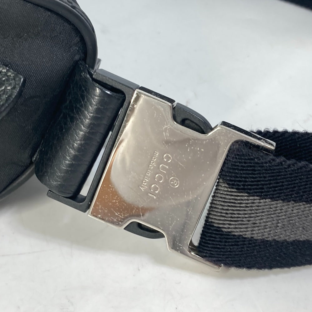 GUCCI 509643 GG Belt Bag, Body Bag, Waist Pouch, Crossbody Bag, Nylon Waist Bag, Men's, Black