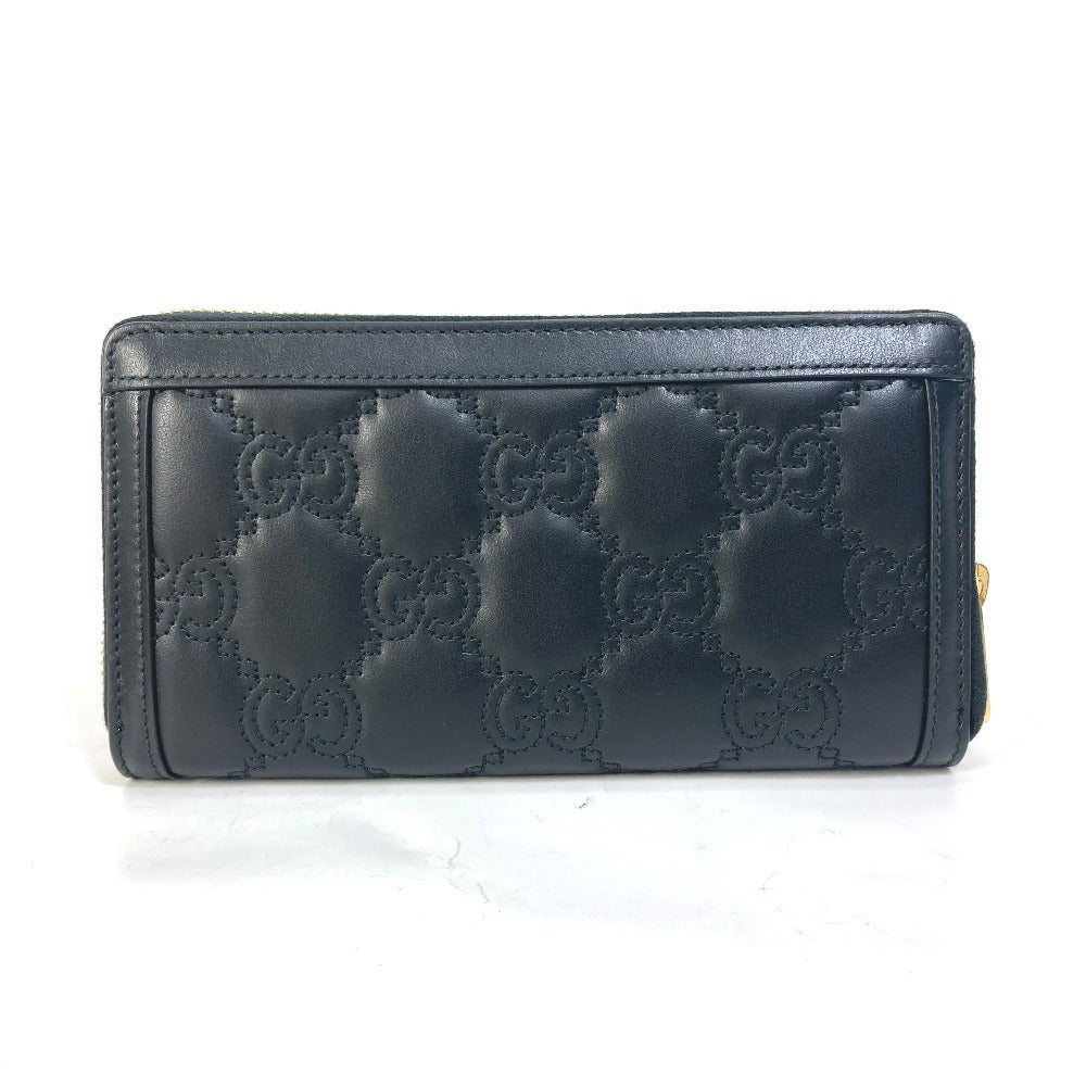 GUCCI 723784 ロングウォレット GGマトラッセ ジップアラウンドウォレット ラウンドファスナー 長財布 レザー メンズ ブラック