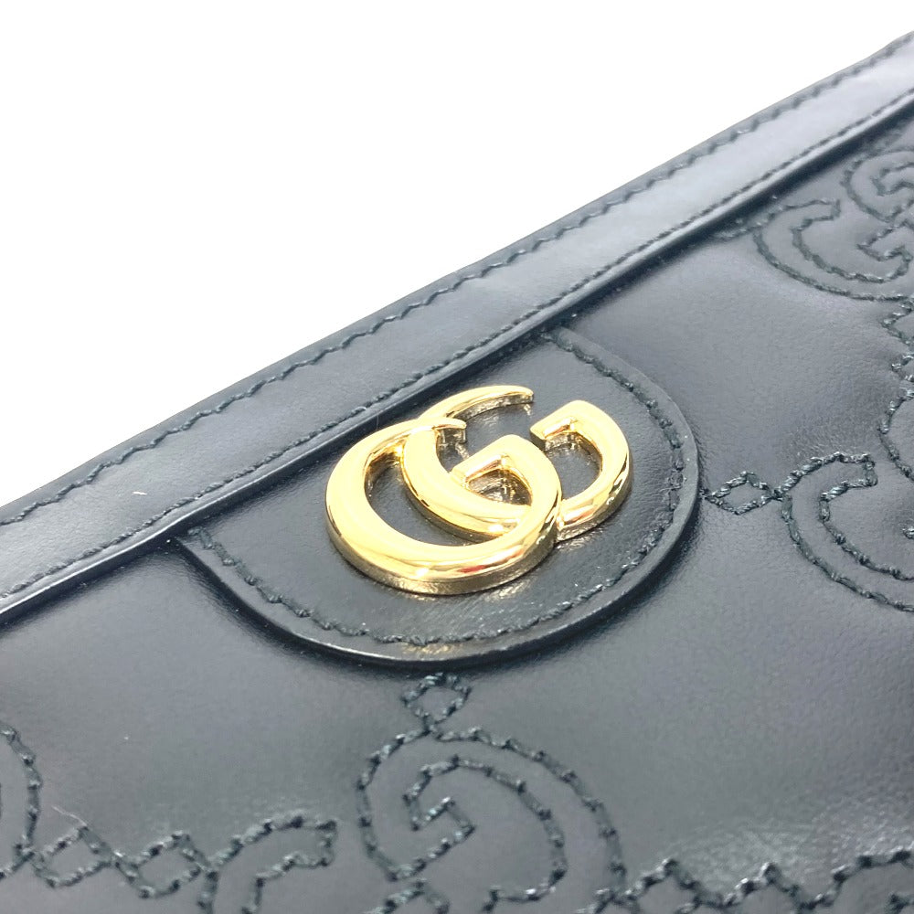GUCCI 723784 ロングウォレット GGマトラッセ ジップアラウンドウォレット ラウンドファスナー 長財布 レザー メンズ ブラック
