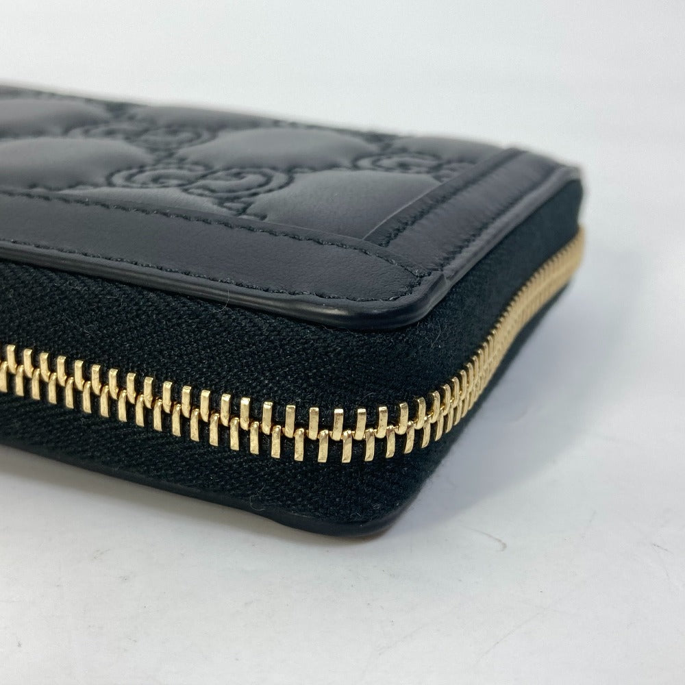 GUCCI 723784 ロングウォレット GGマトラッセ ジップアラウンドウォレット ラウンドファスナー 長財布 レザー メンズ ブラック