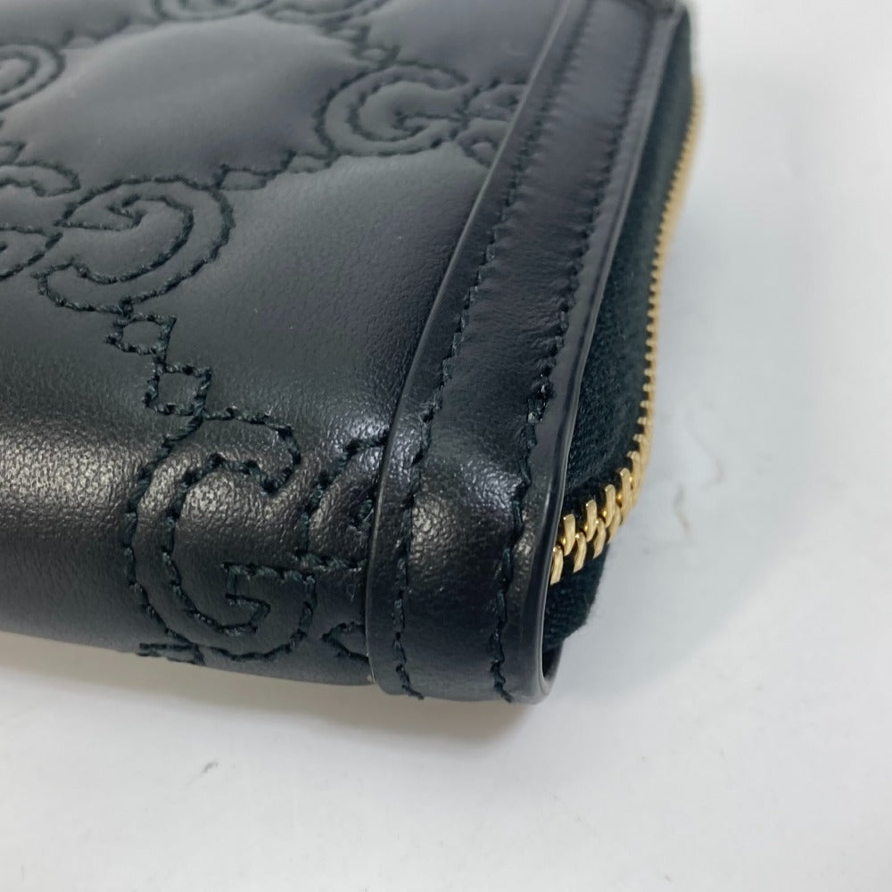 GUCCI 723784 ロングウォレット GGマトラッセ ジップアラウンドウォレット ラウンドファスナー 長財布 レザー メンズ ブラック