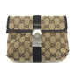 GUCCI 131236 GG Body Bag, Waist Pouch, Belt Bag, Waist Bag, GG Canvas, Unisex, Beige/Brown