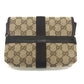 GUCCI 131236 GG Body Bag, Waist Pouch, Belt Bag, Waist Bag, GG Canvas, Unisex, Beige/Brown