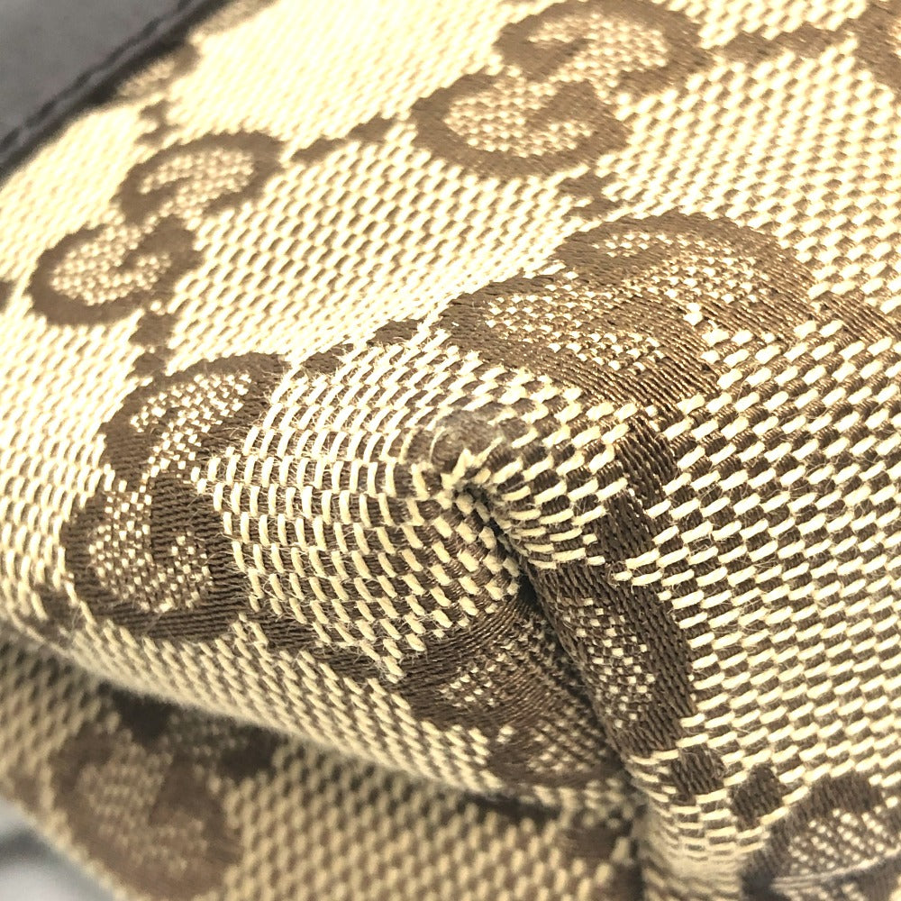 GUCCI 131236 GG Body Bag, Waist Pouch, Belt Bag, Waist Bag, GG Canvas, Unisex, Beige/Brown