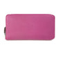 HERMES Azap Long Silk-in Round Zip Wallet, Epsom Leather, Women's, Tosca Purple