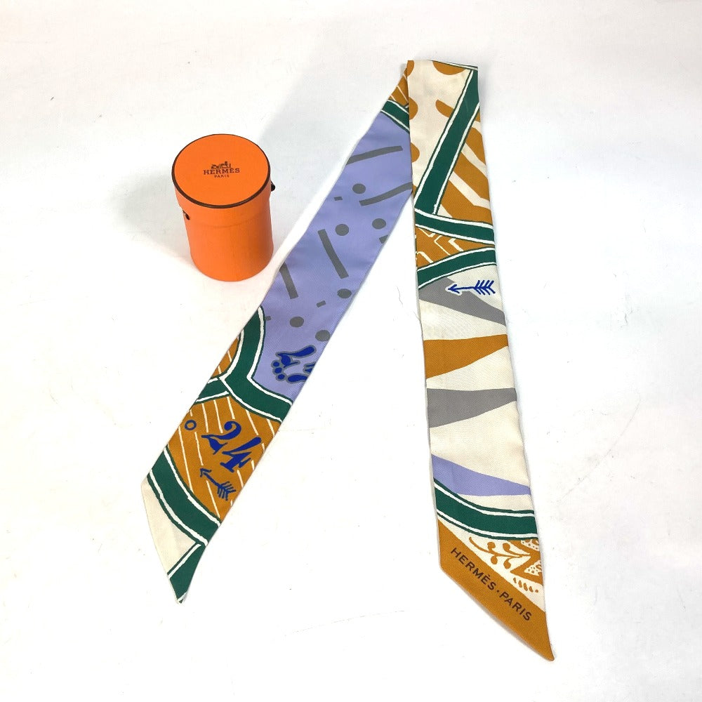 HERMES Bandeau Scarf Twilly Silk Women's Multicolor