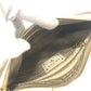 PRADA BT0706 Logo Jacquard Shoulder Bag in Canvas/Leather, Beige