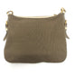 PRADA BT0706 Logo Jacquard Shoulder Bag in Canvas/Leather, Beige