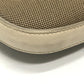 PRADA BT0706 Logo Jacquard Shoulder Bag in Canvas/Leather, Beige