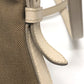 PRADA BT0706 Logo Jacquard Shoulder Bag in Canvas/Leather, Beige
