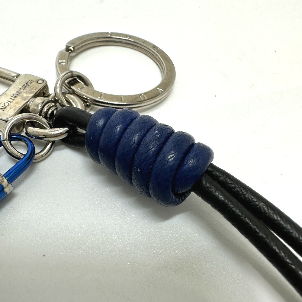 LOUIS VUITTON M61713 ポルトクレ ノット ロック カバン バッグチャーム キーホルダー メタル メンズ ブラック