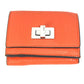 FENDI 8M0426 Peekaboo Trifold Wallet, Leather, Women's, Orange