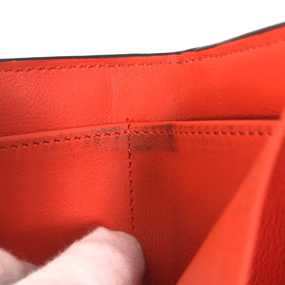 FENDI 8M0426 Peekaboo Trifold Wallet, Leather, Women's, Orange