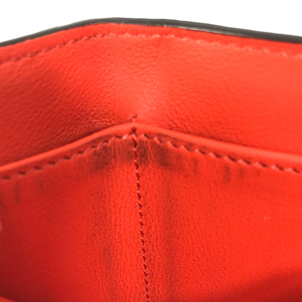 FENDI 8M0426 Peekaboo Trifold Wallet, Leather, Women's, Orange