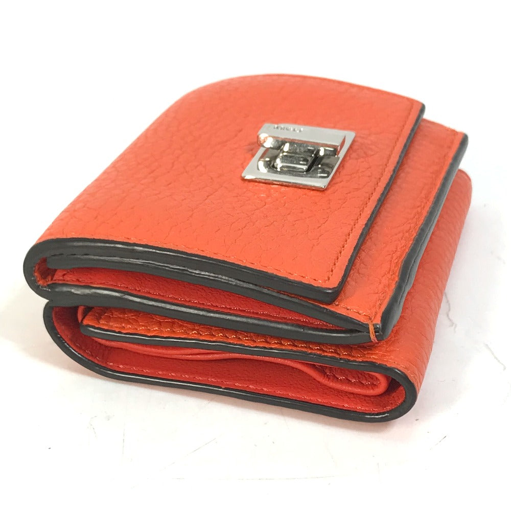 FENDI 8M0426 Peekaboo Trifold Wallet, Leather, Women's, Orange