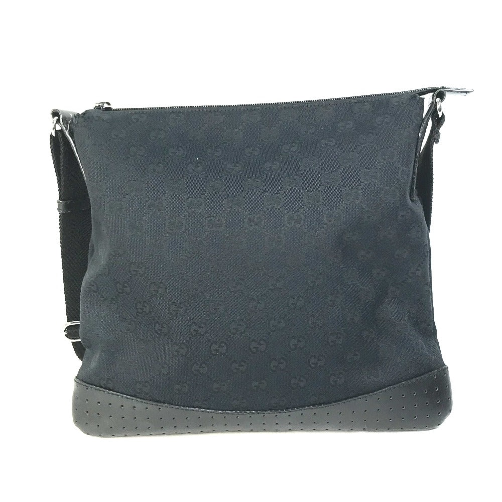 GUCCI 145857 GG Canvas Shoulder Bag, Women's, Black
