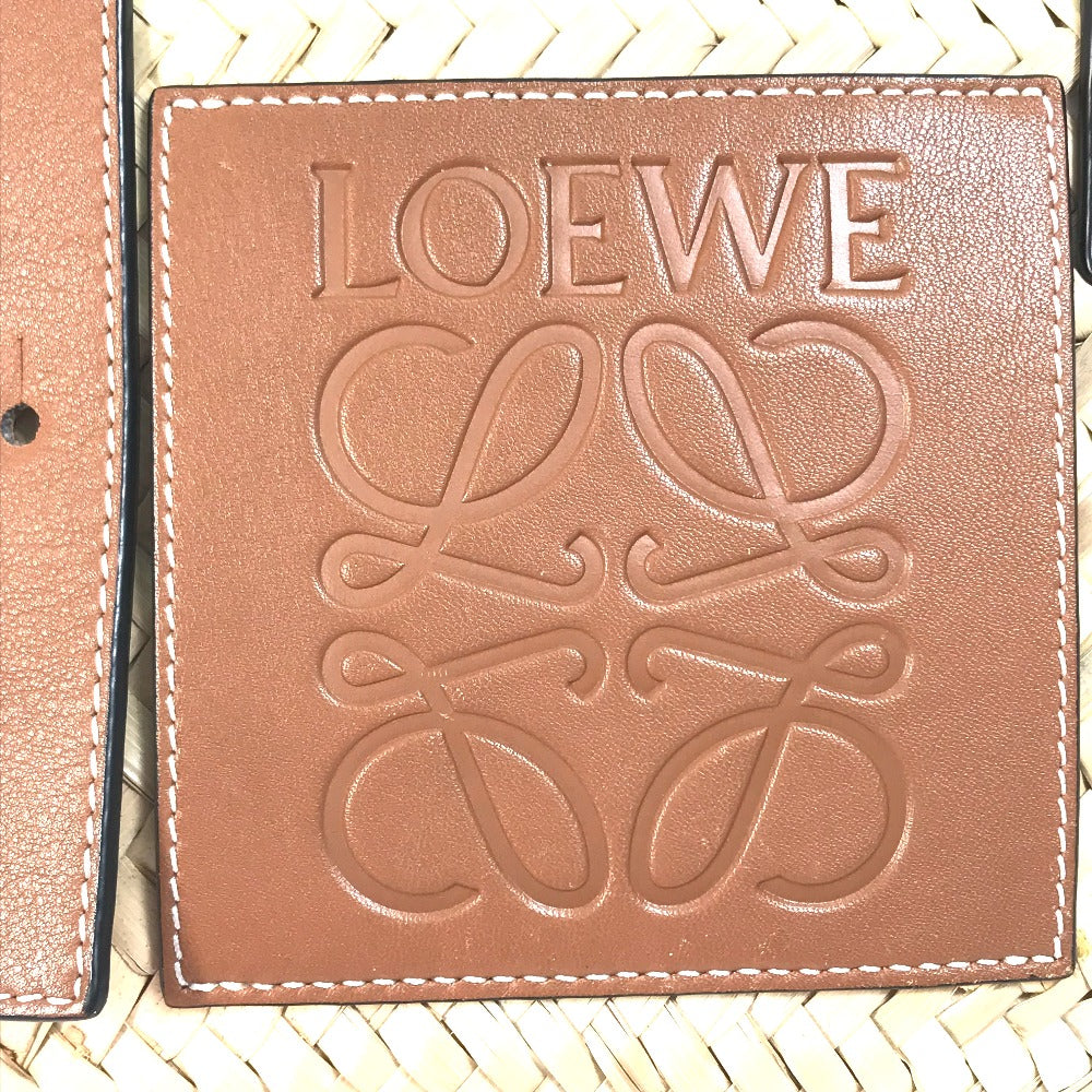 LOEWE 327.02.S92 アナグラム ストローバッグ バスケット スモール 籠バッグ ハンドバッグ ラフィア レディース ベージュ - brandshop-reference