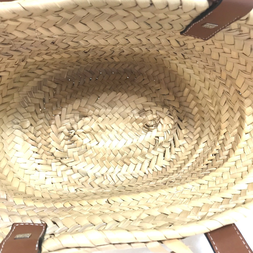 LOEWE 327.02.S92 アナグラム ストローバッグ バスケット スモール 籠バッグ ハンドバッグ ラフィア レディース ベージュ - brandshop-reference