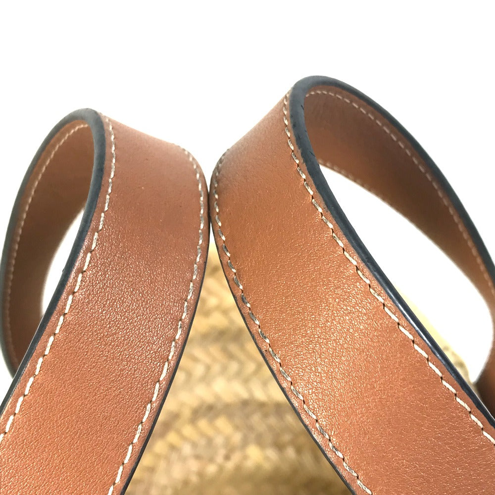 LOEWE 327.02.S92 アナグラム ストローバッグ バスケット スモール 籠バッグ ハンドバッグ ラフィア レディース ベージュ - brandshop-reference