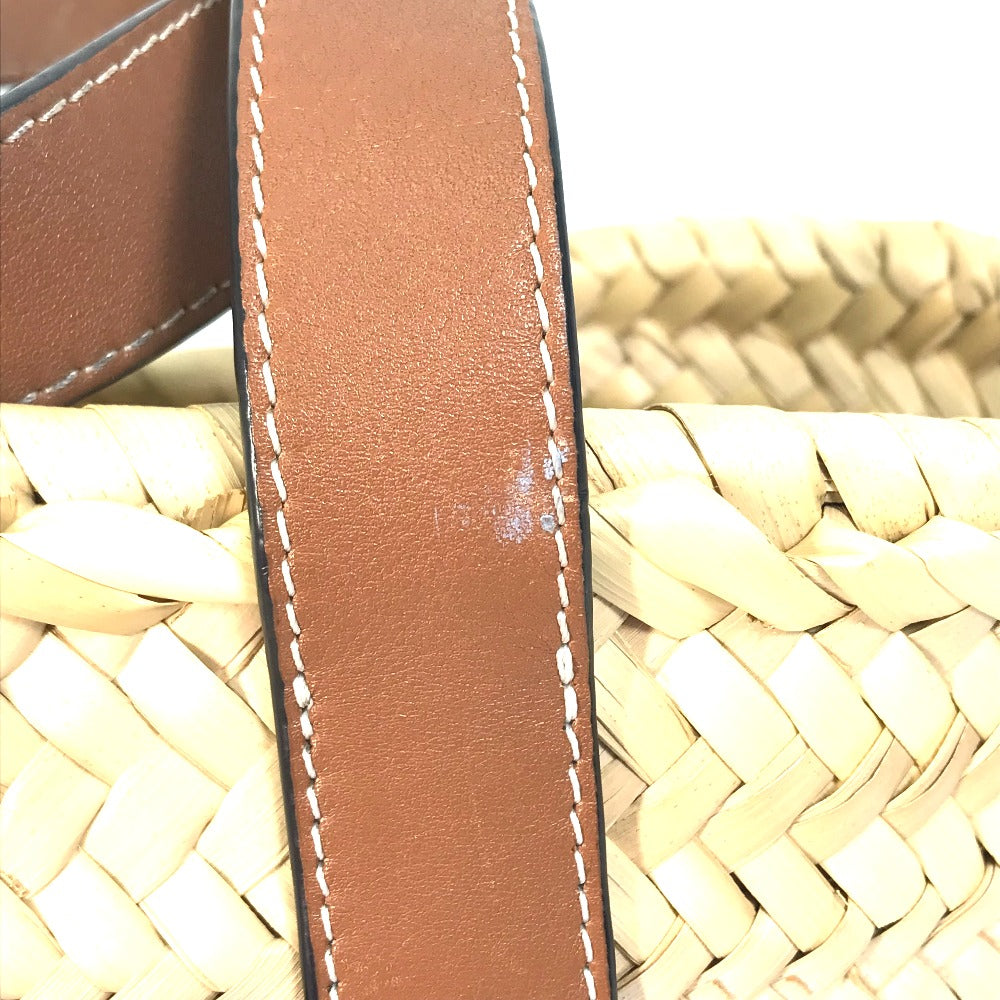 LOEWE 327.02.S92 アナグラム ストローバッグ バスケット スモール 籠バッグ ハンドバッグ ラフィア レディース ベージュ - brandshop-reference