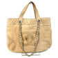 CHANEL Coco Mark Chain Bag, 2-Way Tote Bag, Shoulder Bag, Suede, Women's, Beige