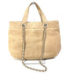 CHANEL Coco Mark Chain Bag, 2-Way Tote Bag, Shoulder Bag, Suede, Women's, Beige