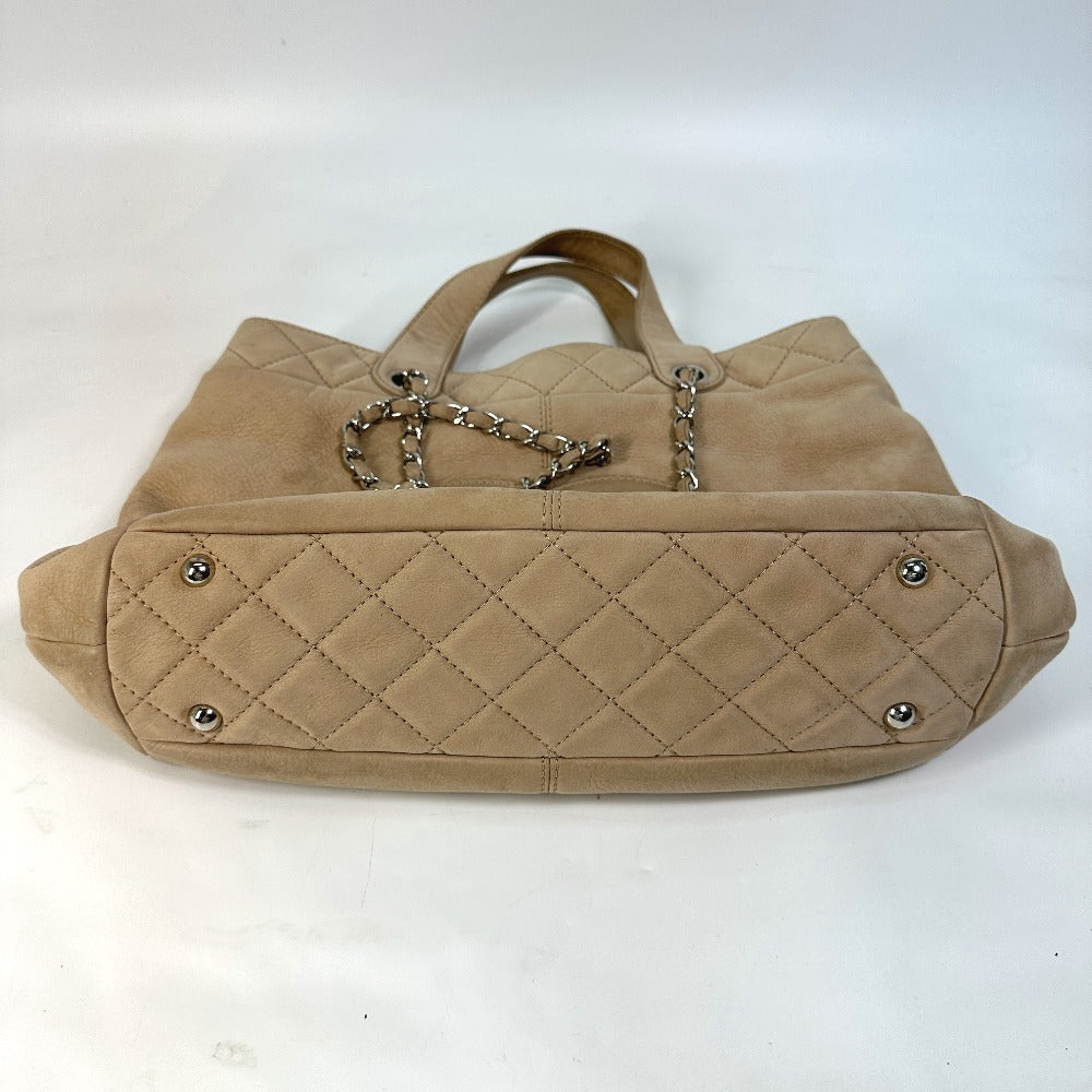 CHANEL Coco Mark Chain Bag, 2-Way Tote Bag, Shoulder Bag, Suede, Women's, Beige