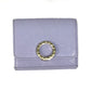 BVLGARI BVLGARI Compact Tri-fold Wallet, Leather, Women's, Purple