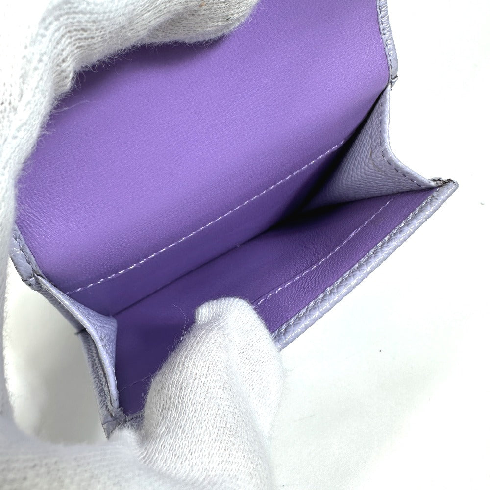 BVLGARI BVLGARI Compact Tri-fold Wallet, Leather, Women's, Purple