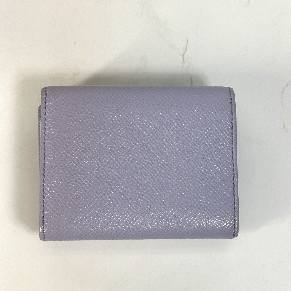 BVLGARI BVLGARI Compact Tri-fold Wallet, Leather, Women's, Purple
