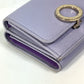 BVLGARI BVLGARI Compact Tri-fold Wallet, Leather, Women's, Purple