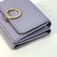 BVLGARI BVLGARI Compact Tri-fold Wallet, Leather, Women's, Purple