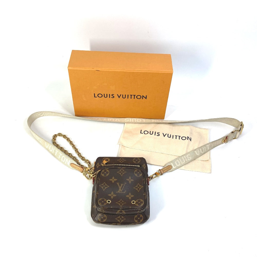 LOUIS VUITTON M80746 Monogram Utility Crossbody Pochette Chain Bag Handbag Shoulder Bag Monogram Canvas Women's Brown