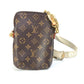 LOUIS VUITTON M80746 Monogram Utility Crossbody Pochette Chain Bag Handbag Shoulder Bag Monogram Canvas Women's Brown