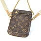 LOUIS VUITTON M80746 Monogram Utility Crossbody Pochette Chain Bag Handbag Shoulder Bag Monogram Canvas Women's Brown