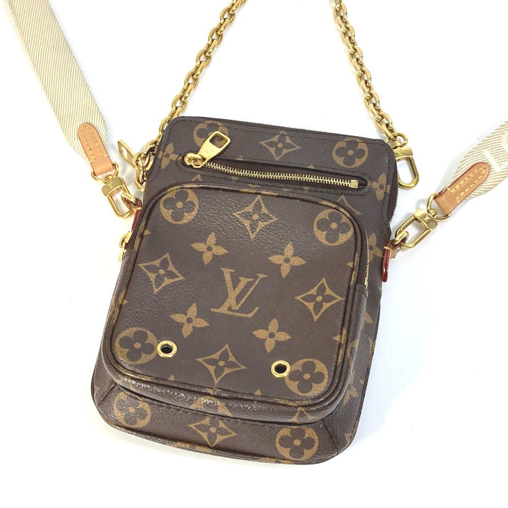 LOUIS VUITTON M80746 Monogram Utility Crossbody Pochette Chain Bag Handbag Shoulder Bag Monogram Canvas Women's Brown