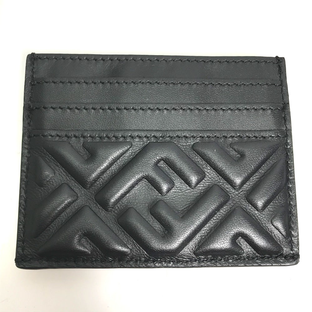 FENDI 8M0423 Baguette Card Holder/Coin Purse/Wallet/Coin Case Leather Women's Black